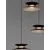 Pendul LED Nova Luce Morfi, 15W, 3000K, auriu-negru, dimabil, Triac