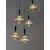 Pendul LED Nova Luce Paluz, 30W, 3000K, rotund, auriu roz-negru, dimabil
