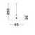 Pendul Nova Luce Oket, 1xE27, D65, alb, matase naturala