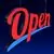 Caseta luminoasa LED suspendata, OPEN, 508mm, rosu/albastru, abcMIX, CS1249