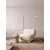 Lampadar LED Nova Luce Olea, 16W, 3000K, alb-negru, dimabil