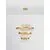 Pendul Nova Luce Crown, 42xG9, auriu satinat-transparent