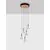 Pendul LED Nova Luce Paluz, 30W, 3000K, rotund, auriu roz-negru, dimabil
