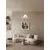 Pendul Nova Luce Oket, 1xE27, D65, alb, matase naturala