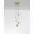 Pendul LED Nova Luce Licio, 16W, 3000K, rotund, auriu-transparent, dimabil