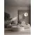 Pendul Nova Luce Pierida, 1xE27, D42, alb, matase naturala