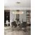 Pendul LED Nova Luce Kinara, 70W, 3000K, oval, auriu, Triac