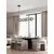 Pendul LED Nova Luce Bally, 40W, 3000K, liniar, fumuriu-negru, dimabil, Triac