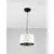 Pendul LED Nova Luce Atil, 24W, 3000K, alb-negru