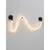 Aplica LED Nova Luce Ilane, 14W, 3000K, alb-negru 