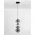 Pendul LED Nova Luce Bally, 36W, 3000K, fumuriu-negru, dimabil, Triac