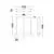 Pendul LED Nova Luce Skia, 24W, 3000K, liniar, fumuriu-negru, dimabil, Triac
