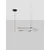 Pendul LED Nova Luce Apnea, 61W, 3000K, auriu-fumuriu-negru, dimabil, Triac