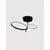 Lustra LED Nova Luce Imar, 30W, 3200K, rotund, auriu-negru, dimabil, Triac