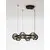 Pendul LED Nova Luce Las, 60W, 3000K, auriu-fumuriu-negru, dimabil, Triac