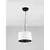Pendul LED Nova Luce Atil, 24W, 3000K, alb-negru