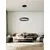 Pendul LED Nova Luce Ormi, 38W, 2700-3000K, 2564 lumeni, D450 mm, Hmax 1500 mm, negru, dimabil Triac