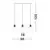Pendul Nova Luce Mirbi, 3xE27, liniar, fumuriu-negru