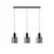 Pendul Nova Luce Mirbi, 3xE27, liniar, fumuriu-negru