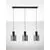 Pendul Nova Luce Mirbi, 3xE27, liniar, fumuriu-negru