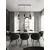 Pendul Nova Luce Mirbi, 3xE27, liniar, fumuriu-negru