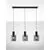 Pendul Nova Luce Mirbi, 3xE27, liniar, fumuriu-negru
