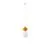 Pendul Nova Luce Clio, 1xE14, H 1.98ml, alb-portocaliu