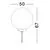 Stalp tip tarus Nova Luce Moon, 1xE27, 500x500mm, alb, IP65