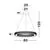 Pendul LED Nova Luce Fiore, 80W, 3000K, auriu antic, dimabil Triac