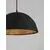 Pendul Nova Luce Natural Talcum, 1xE27, D420, negru