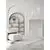 Pendul Nova Luce Tempus, 1xG9 max. 5W, 18x48 cm, Hmax. 250 cm, alb