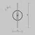 Aplica Maytoni Marmo, 1xE14, D120 mm, H480 mm, alama / auriu