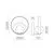 Aplica LED ACB Halo, 5W, switch 2700K-3000K, auriu