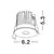 Spot fix LED Nova Luce Ono, 8W, 3000K, D62 mm, negru, incastrat