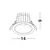 Spot fix LED Nova Luce Brady, 20W, 3000K, D140 mm, alb, incastrat, IP67