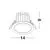 Spot fix LED Nova Luce Brady, 20W, 3000K, D140 mm, negru, incastrat, IP67