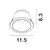 Spot fix LED Nova Luce Carpo, 20W, 3000K, D115 mm, negru, incastrat