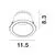 Spot fix LED Nova Luce Carpo, 20W, 3000K, D115 mm, alb, incastrat