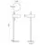 Lampadar ACB Clip, 1xE27, alb-negru
