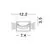 Inel spot fix LED Nova Luce Homer, L74 mm, patrat, alb