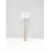 Lampadar Nova Luce Bacco, 1xE27 max. 12W, alb, bej, argintiu