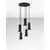 Pendul Nova Luce Parlo, 5xGU10 max. 10W, Hmax 223 cm, negru, IP20
