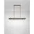 Pendul LED Nova Luce Velar, 56W, 3000K, 1161 lumeni, L1280 mm, Hmax 1200 mm, alama, dimabil Triac, sticla handmade