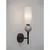 Aplica Nova Luce Filomena, 1xG9, gri, opal, negru