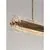 Pendul LED Nova Luce Velar, 56W, 3000K, 1161 lumeni, L1280 mm, Hmax 1200 mm, alama, dimabil Triac, sticla handmade