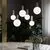Pendul LED Ideal Lux Odeon, 39W, 3000K, Hmax 253 cm, alb, gri, negru