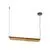 Pendul LED Maytoni Flat, 20W, 3000K, 2480 lumeni, Hmax 3120 mm, alama, crom, negru, maroniu