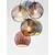 Pendul Nova Luce Meline, 6xE14 max. 5W, D330 mm, Hmax 3150 mm, albastru, verde, roz, violet, galben, mocha