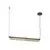 Pendul LED Maytoni Flat, 20W, 3000K, 2480 lumeni, Hmax 3120 mm, alama, crom, negru, fumuriu
