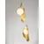 Pendul LED Nova Luce Malory, 12W, 3000K, Hmax 1870 mm, alb, auriu, dimabil Triac